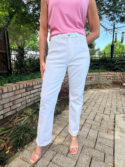 Crisp White Classic Denim