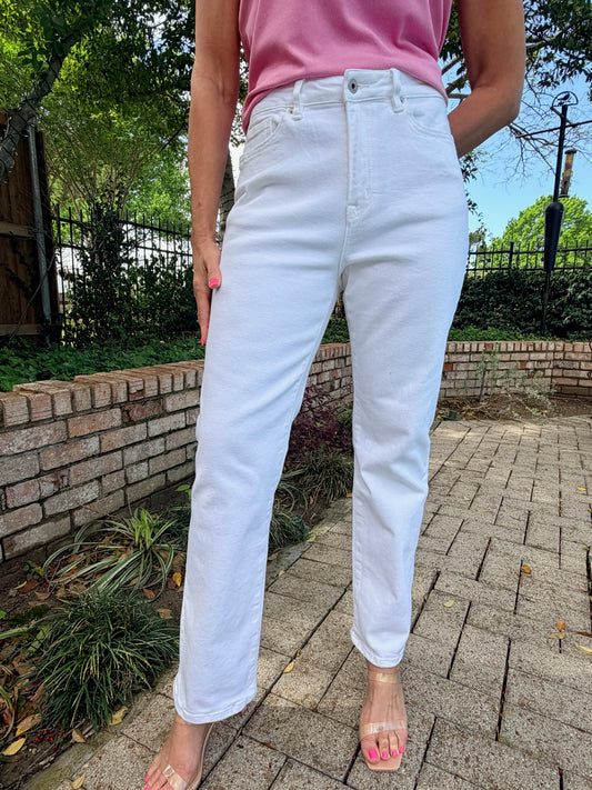 Crisp White Classic Denim