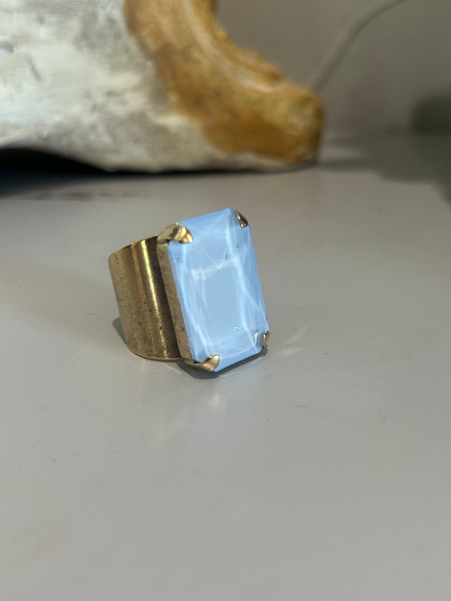Tova- Mini Soleil Ring in Denim