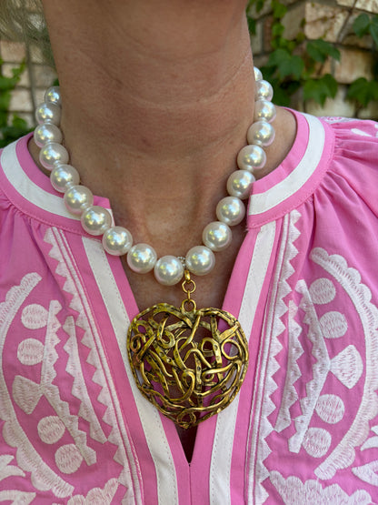 Heirloom Heart Pearl Necklace