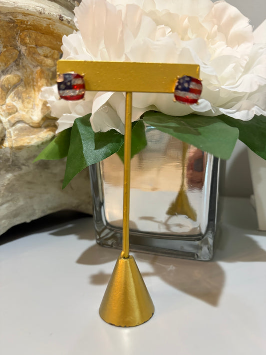 Flag Gemstone Studs