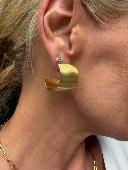 Golden Edge Hoop Earrings