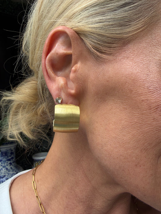 Golden Edge Hoop Earrings