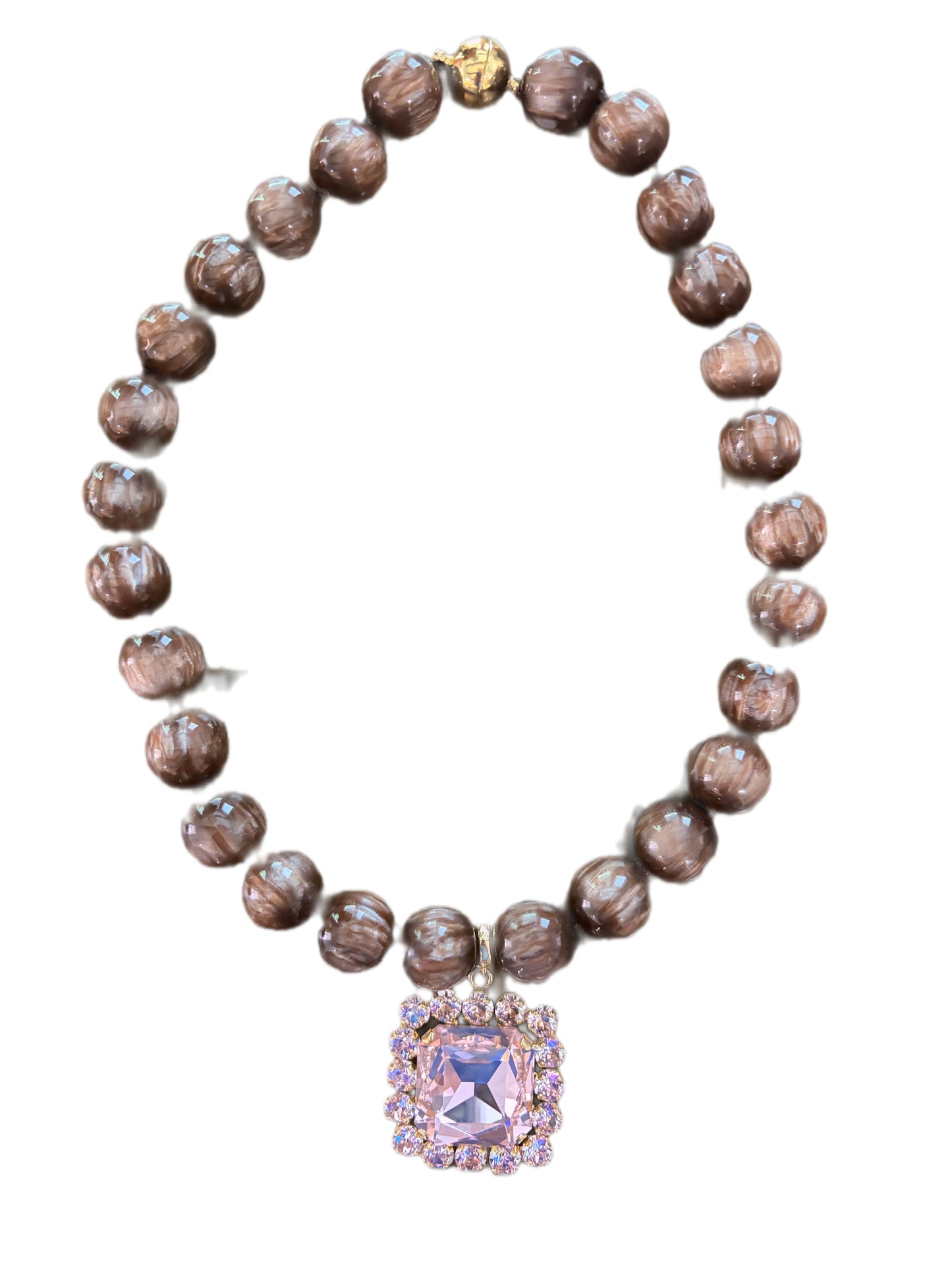 Chocolate Blush Statement Necklace