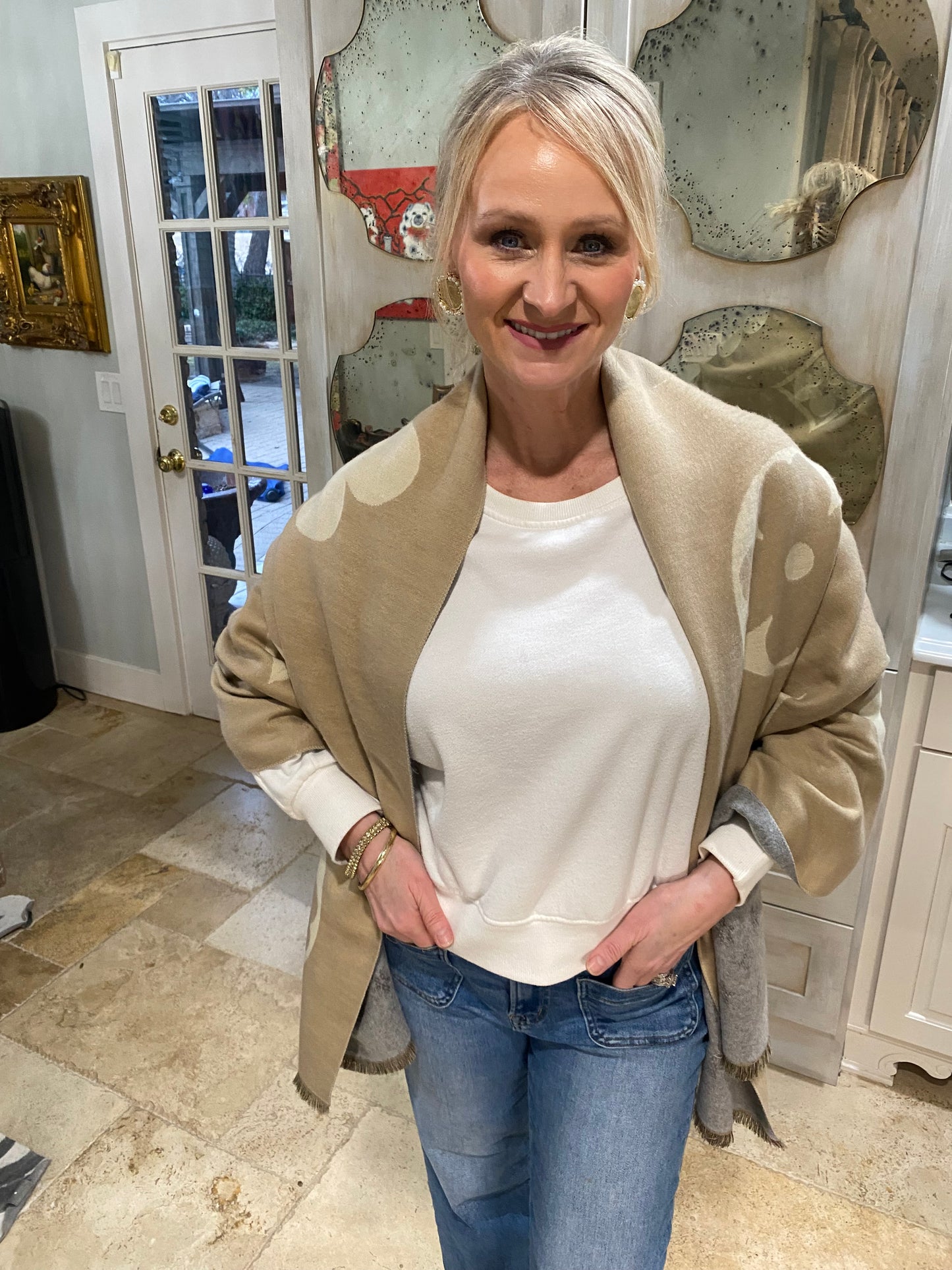 Reversible Clover  Shawl