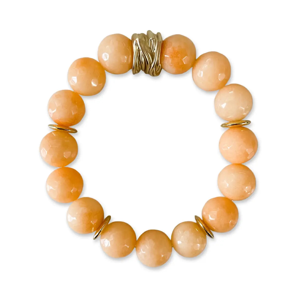 Happy Jade Bracelet-Apricot
