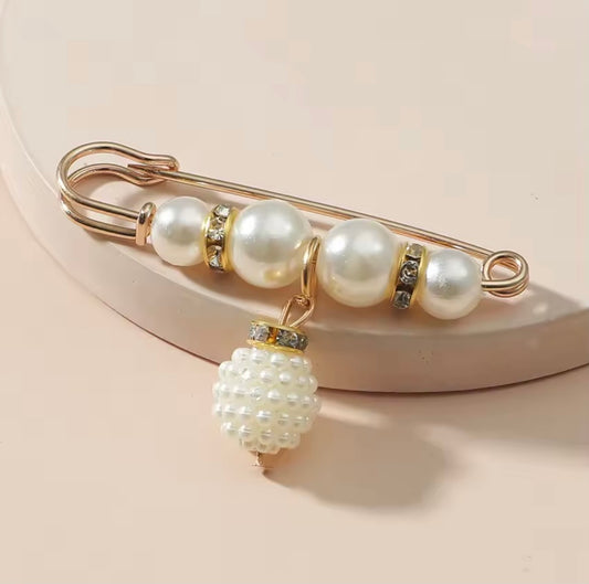 Pinned in Pearls Brooch