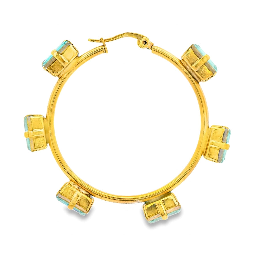 Tova Talia Hoops - Light Azure