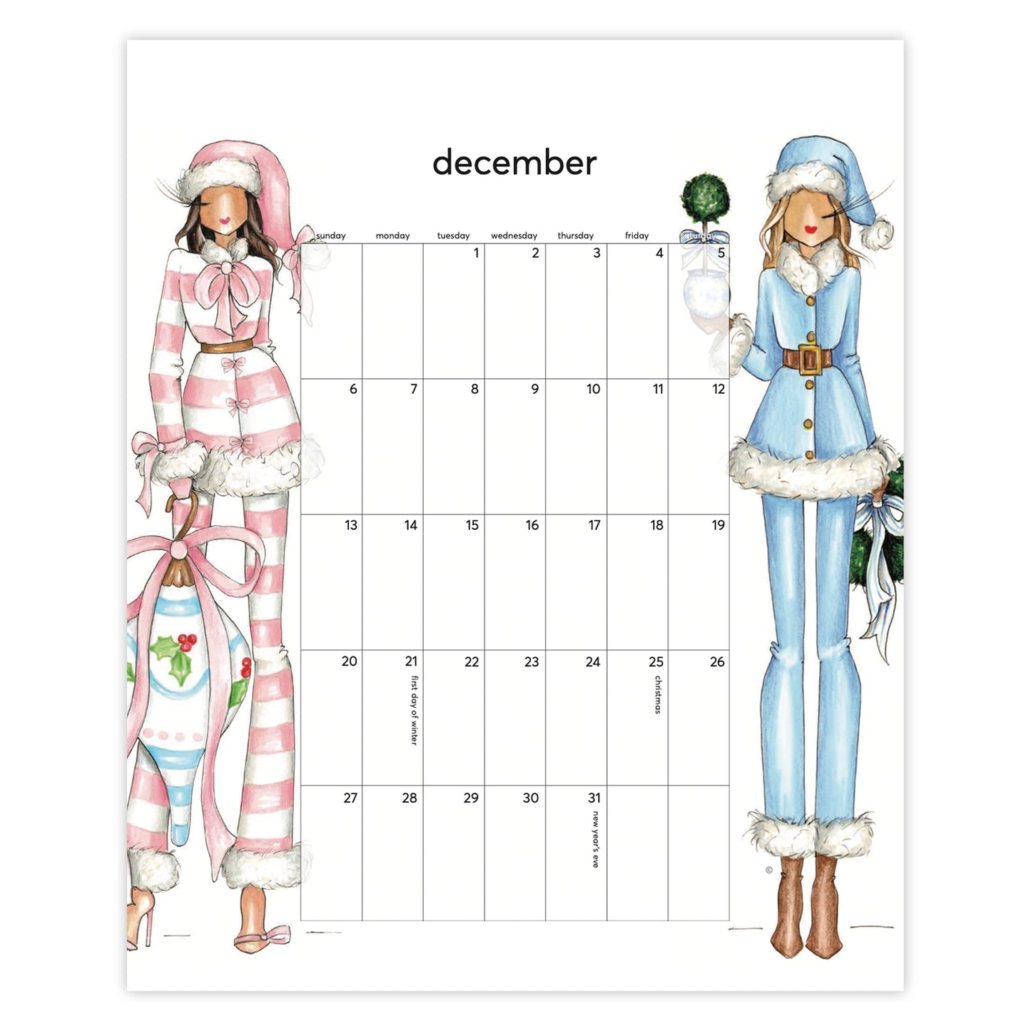 Fashionista 2026 Wall Calendar