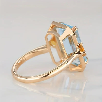Aquamarine Sunset Ring