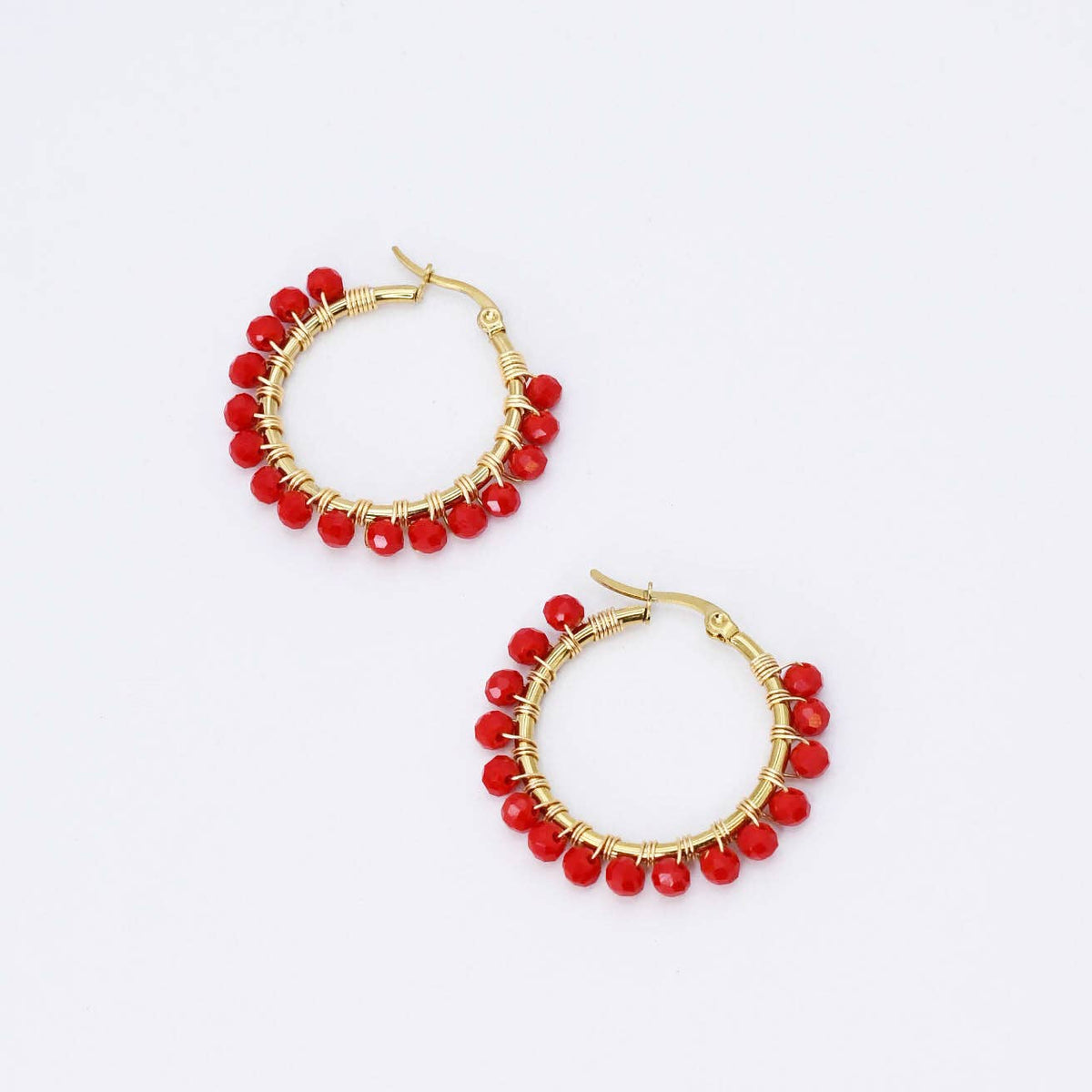 Beaded Hoop Earring