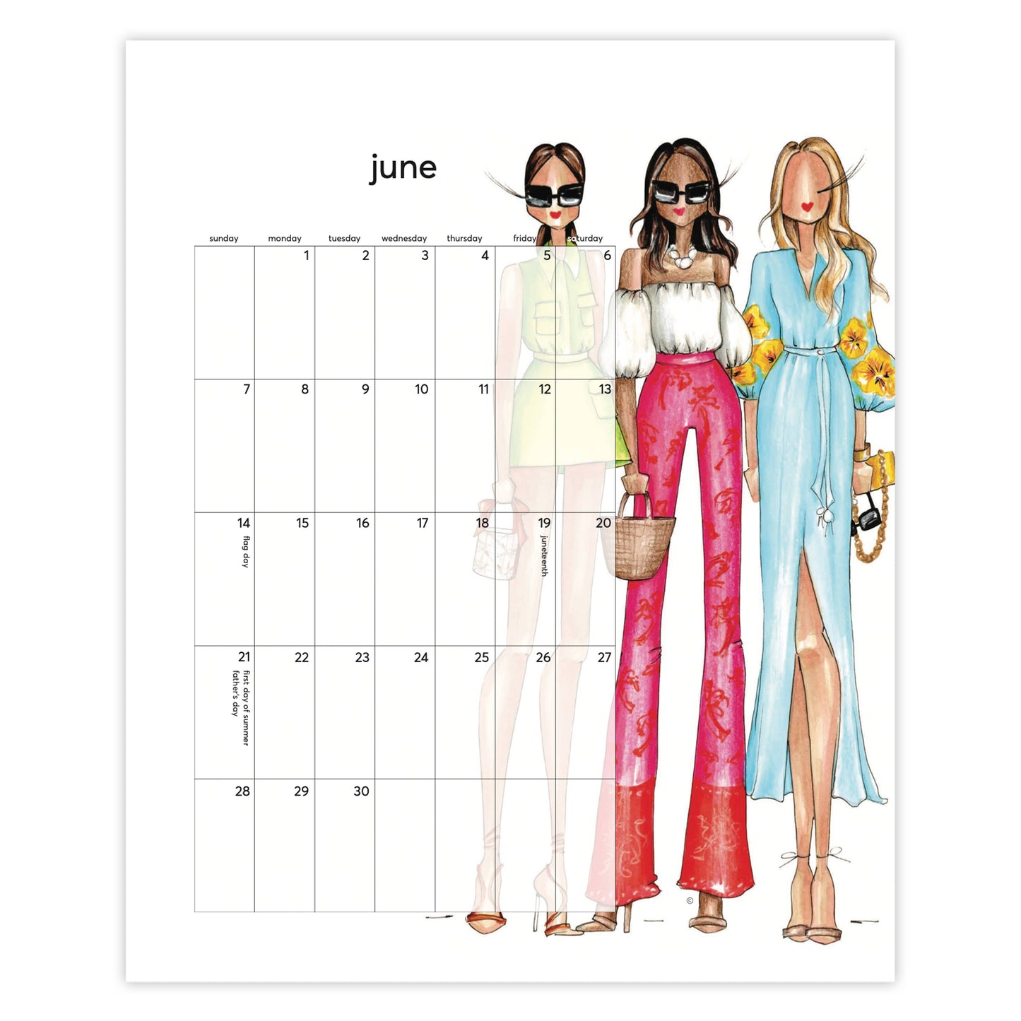 Fashionista 2026 Wall Calendar