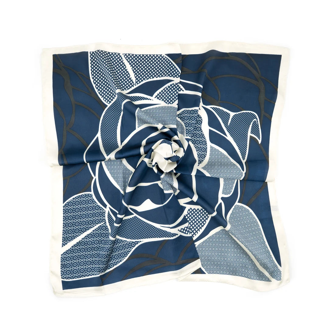 Navy Camilia  Scarf