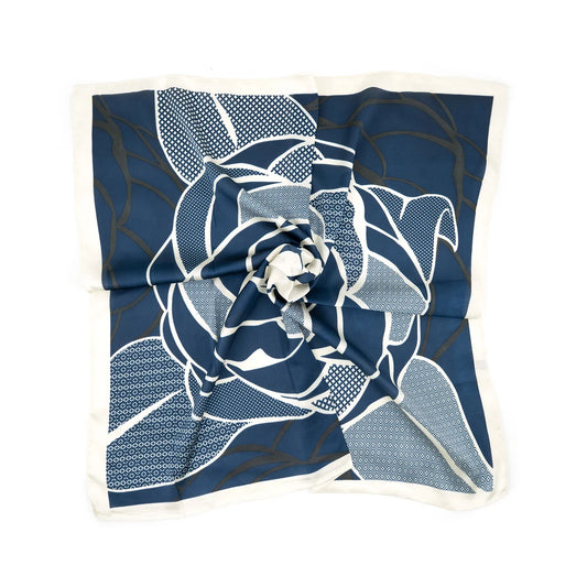 Navy Camilia  Scarf