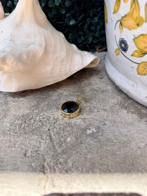 Black Gemstone  Charm