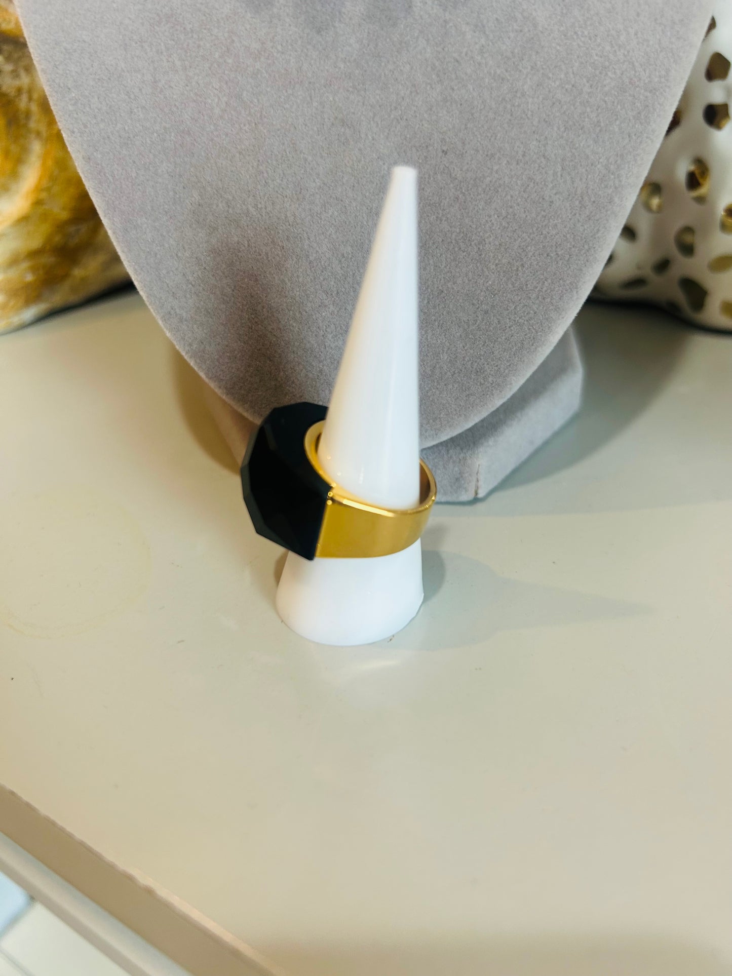 Midnight Faceted Ring