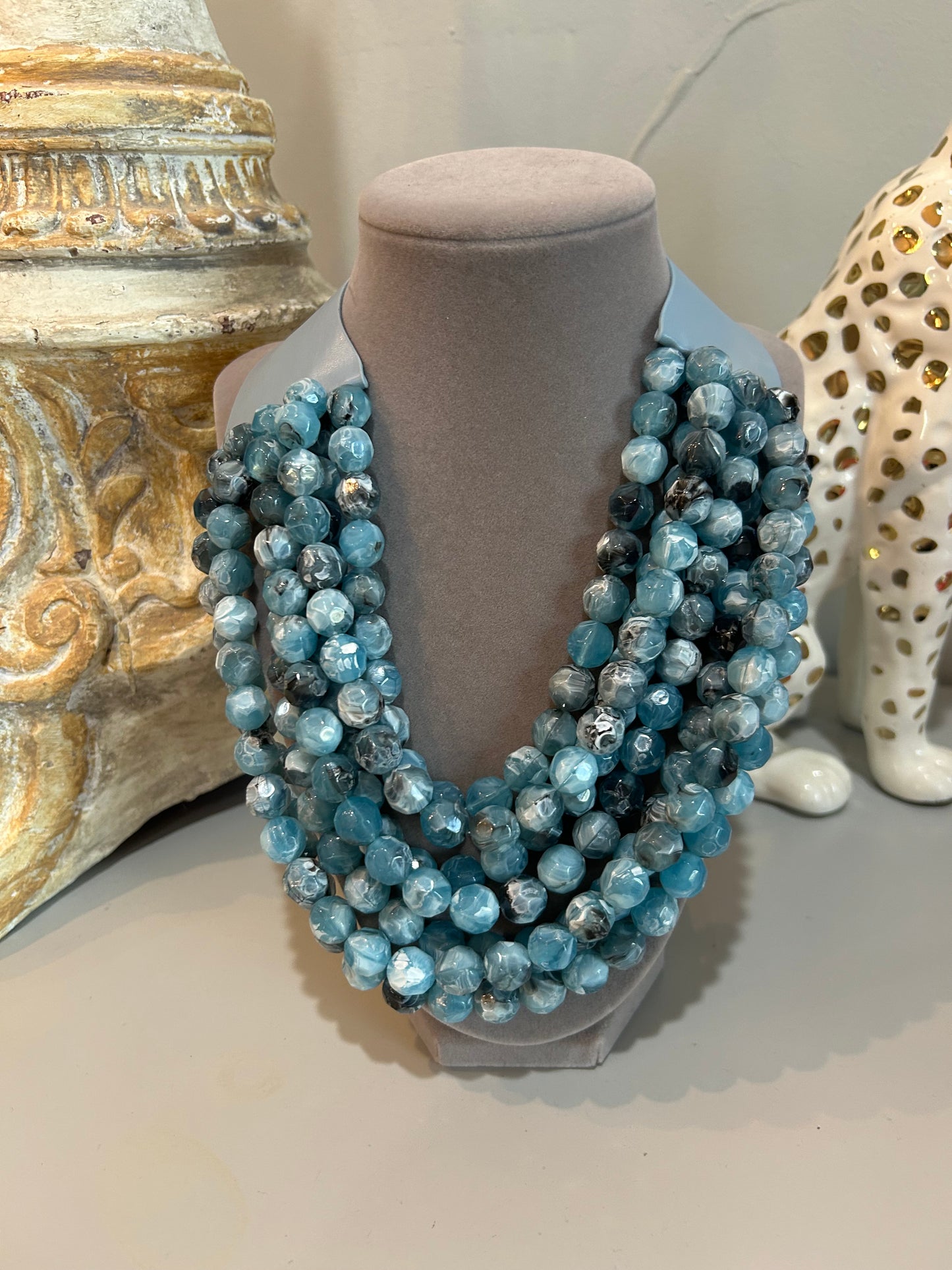 Bella Blue Multistrand Necklace