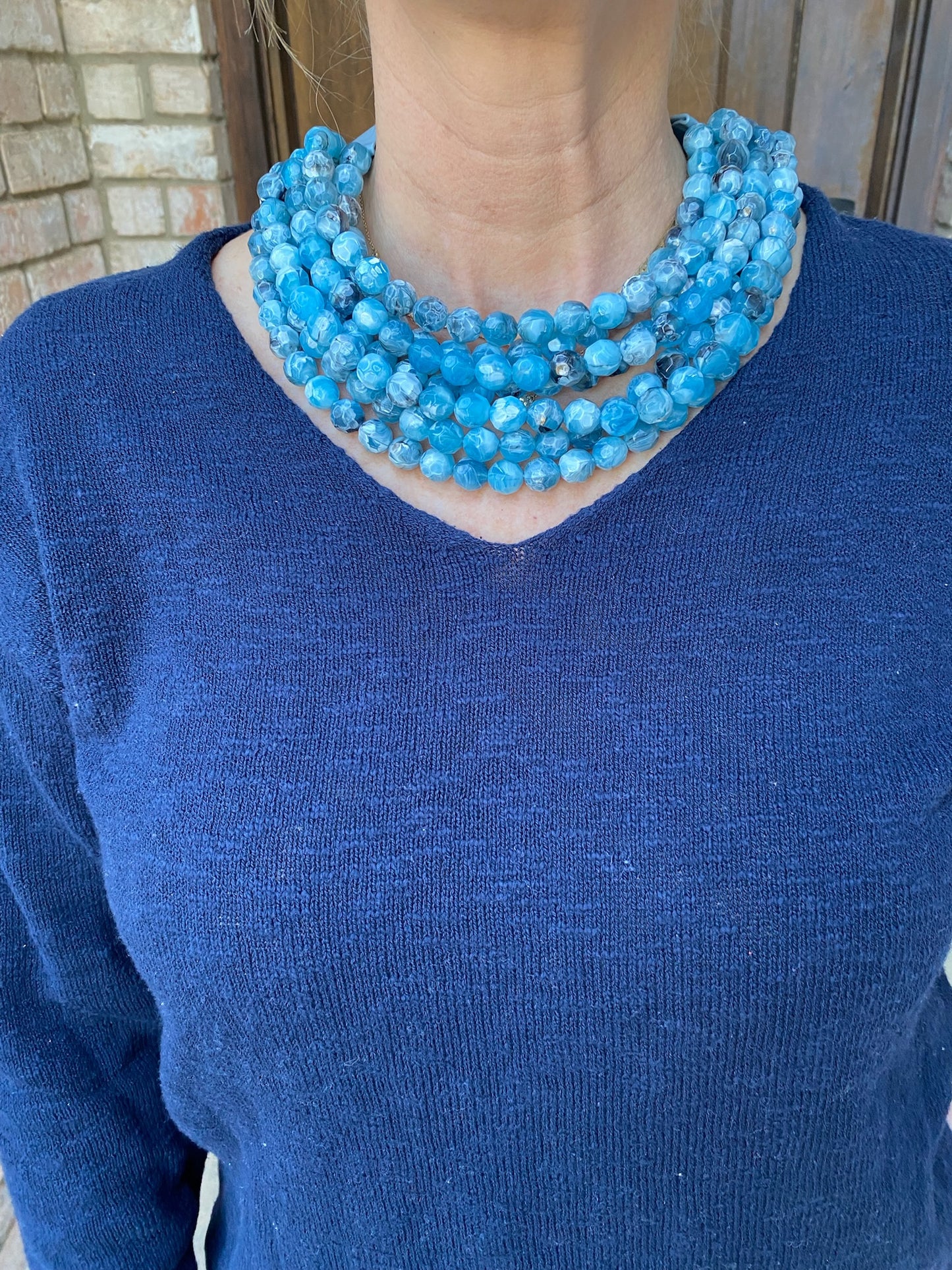Bella Blue Multistrand Necklace