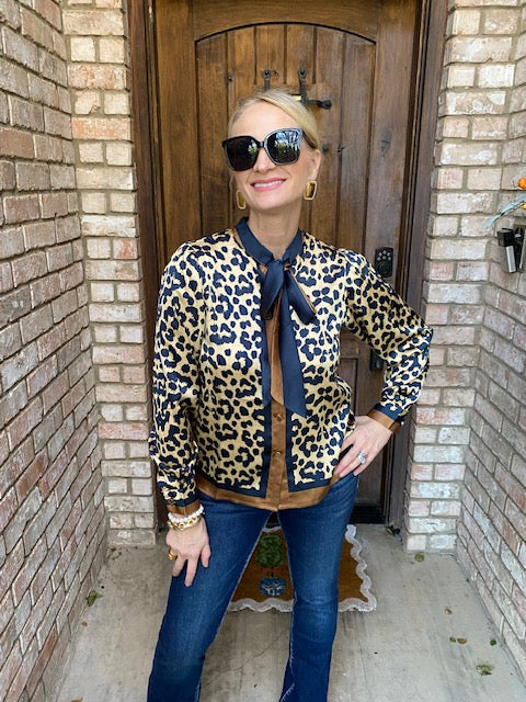 Classy Leopard  Blouse