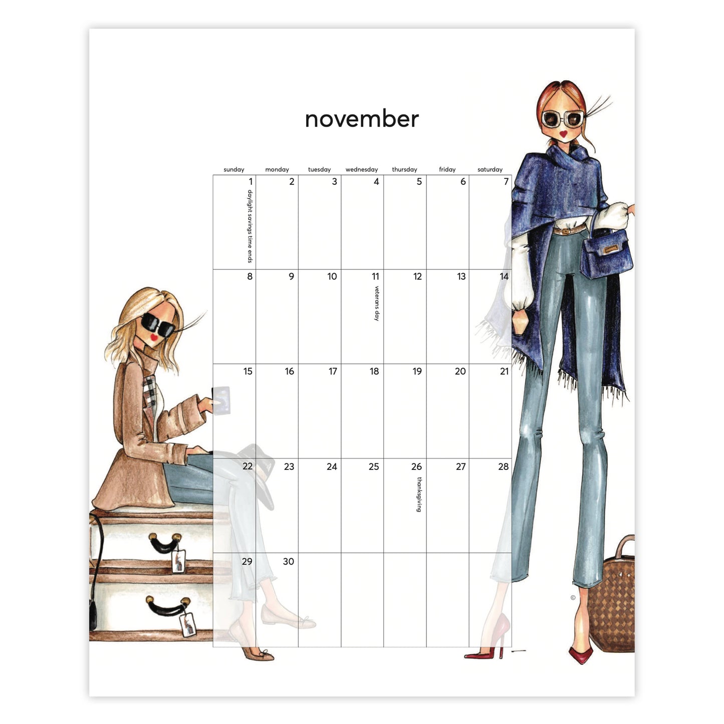 Fashionista 2026 Wall Calendar