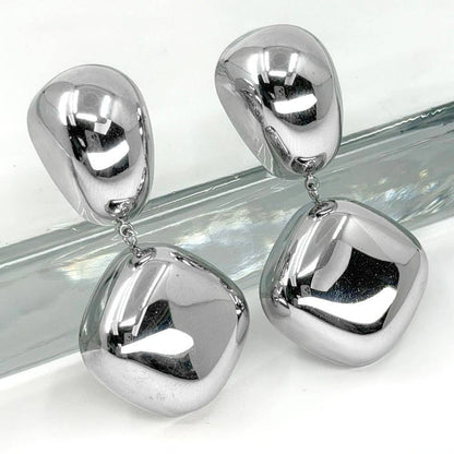 Sculpted Pebble Dangle Earring
