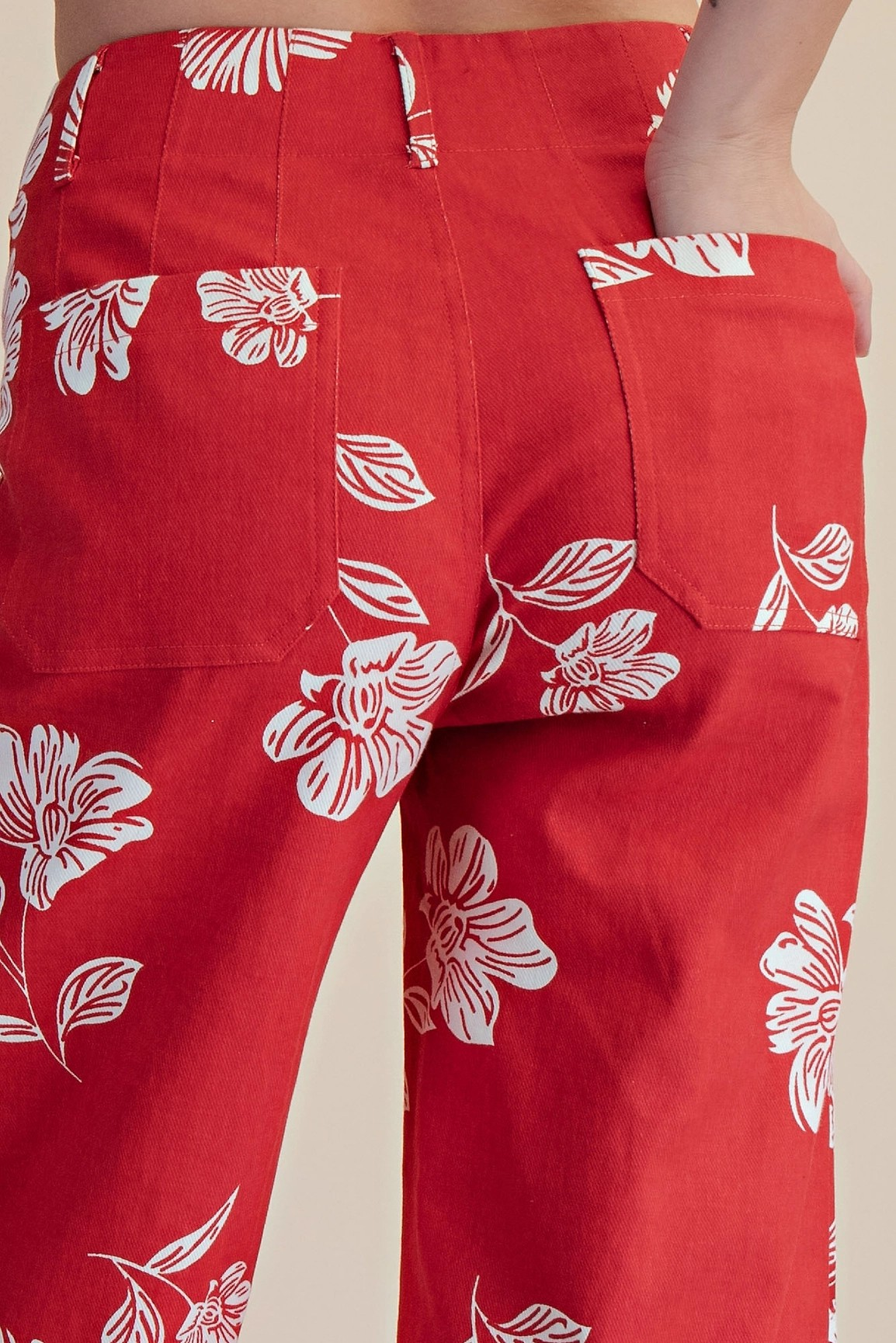 Colette Red Floral Pant