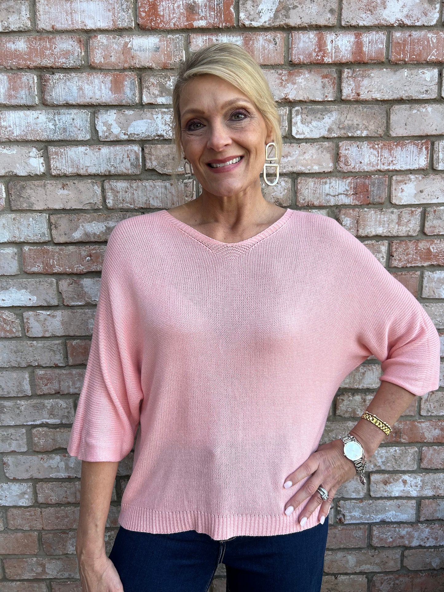 Summer Soft Italian Knit- Salmon