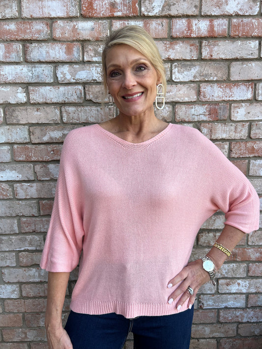 Summer Soft Italian Knit- Salmon