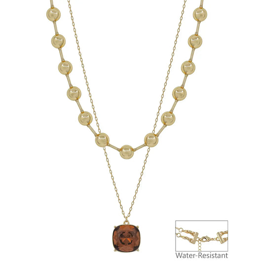 Tally Topaz Layered Necklace