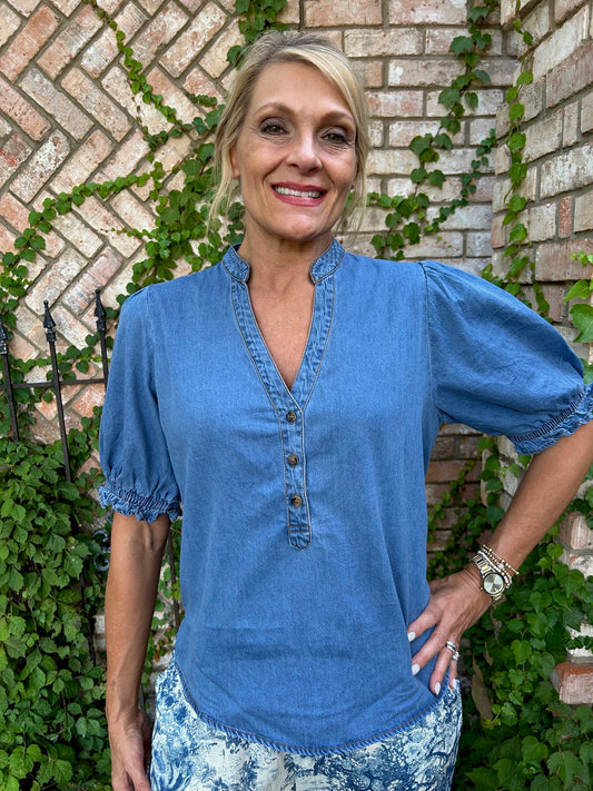 Diane Denim Blouse