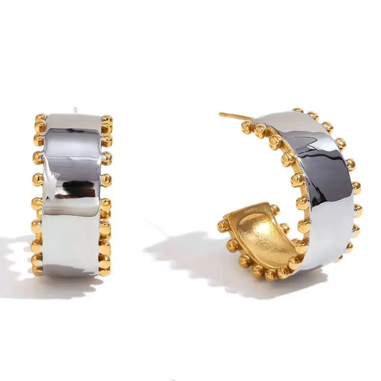 Two Tone Twist Earring