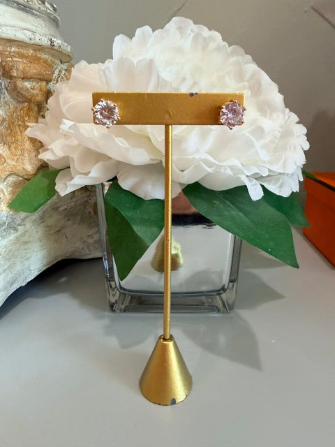 Royalty Rhinestone Silver Stud Earring