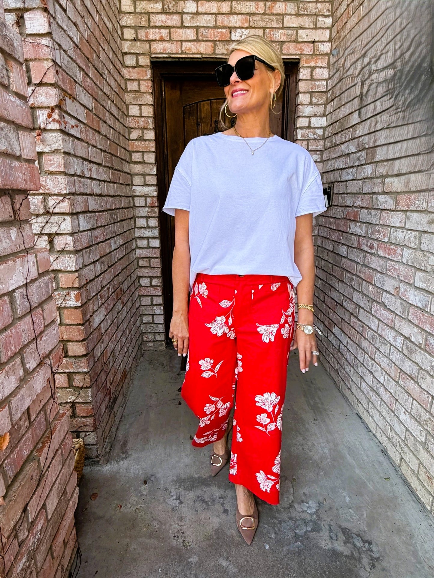 Colette Red Floral Pant