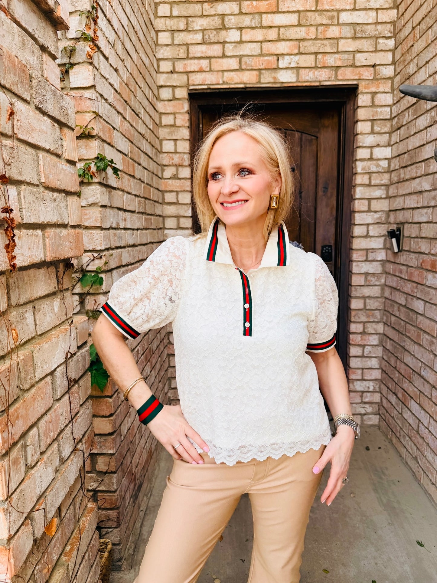 Brunch Date Lace Blouse