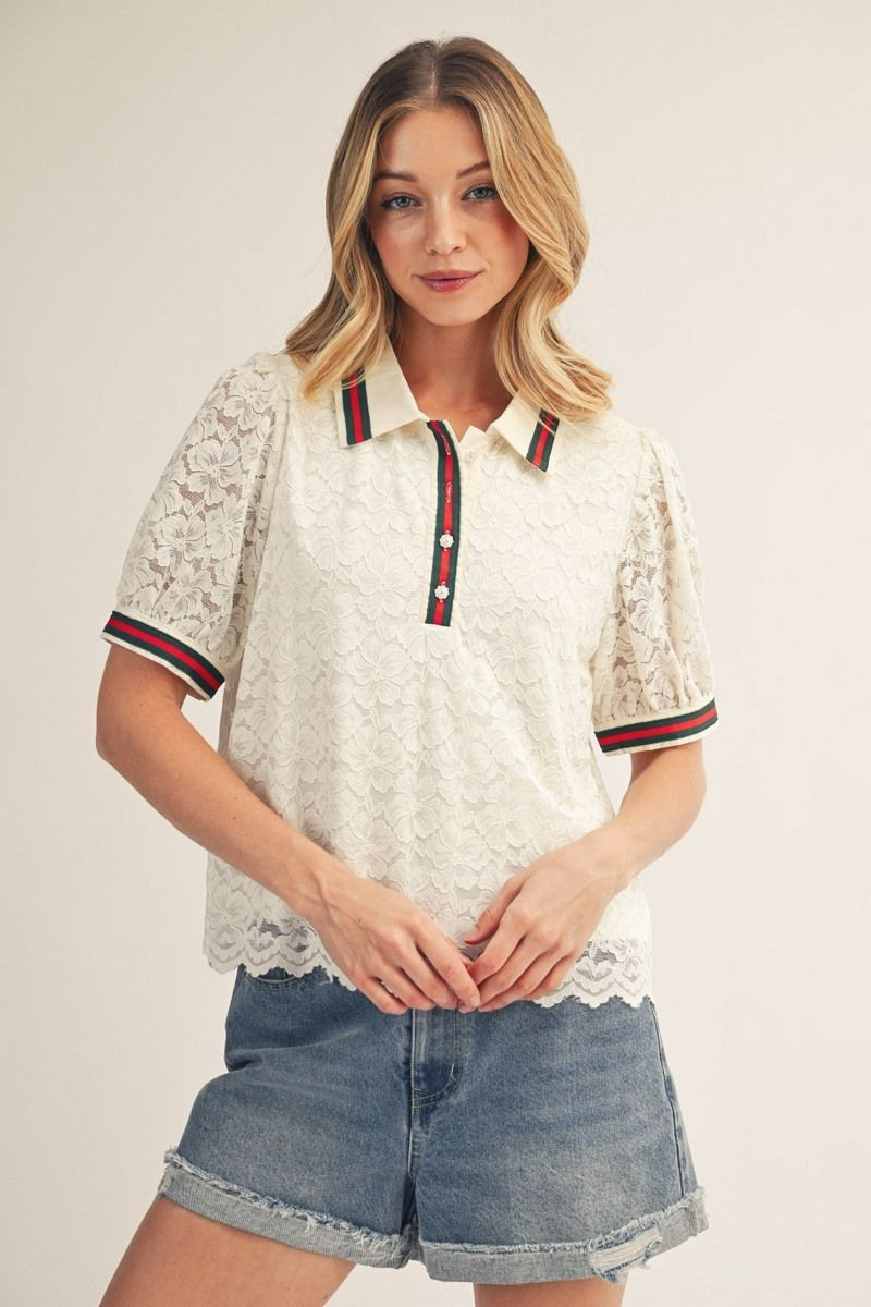 Brunch Date Lace Blouse