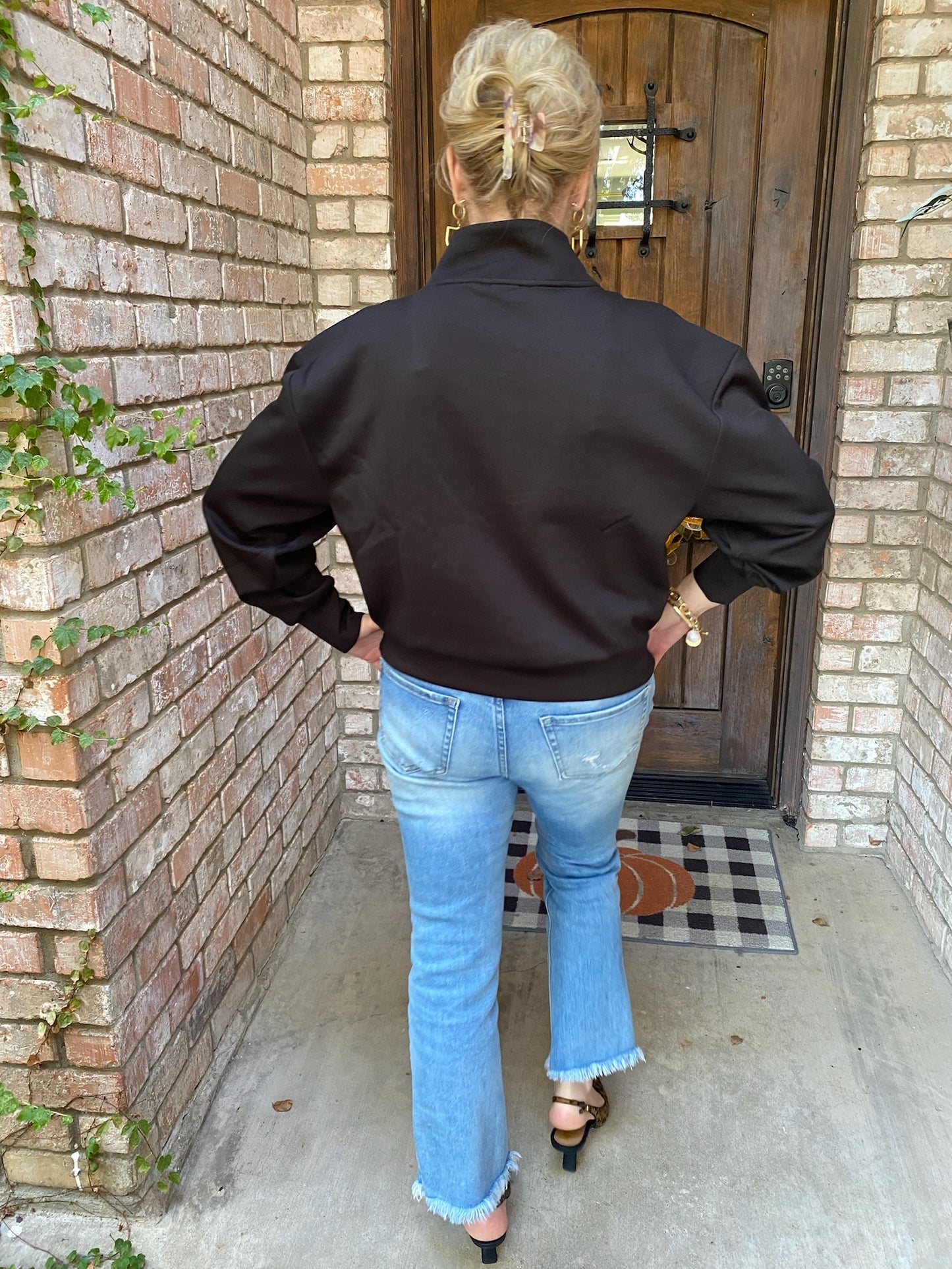 Black Half Zip -Long Sleeve