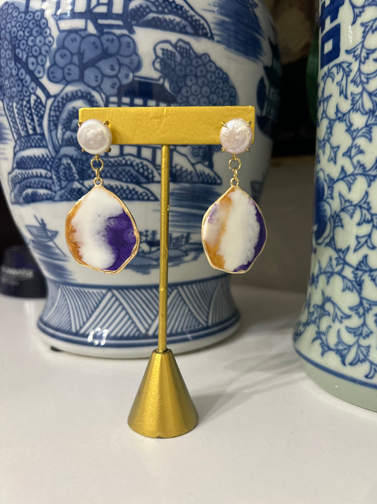 LSU Pearl Goddess Earring