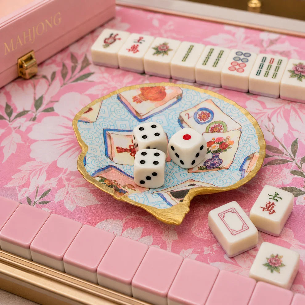 Blue Mahjong Shell Jewelry Dish