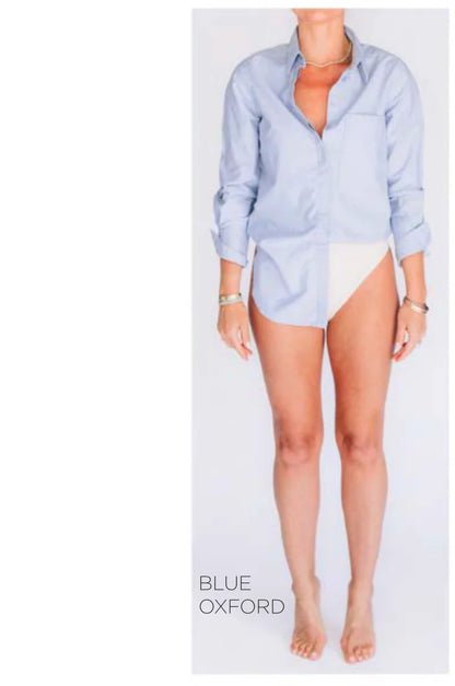 Classic McKinney Oxford Bodysuit-Blue