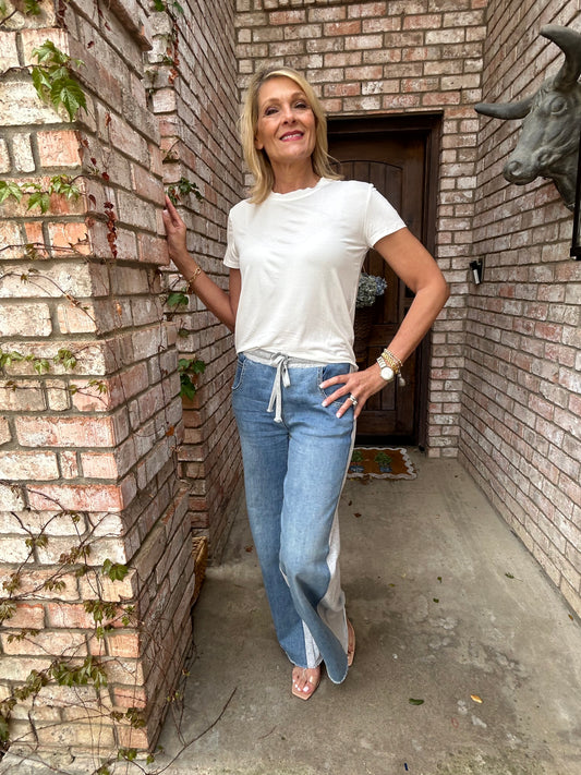 Weekend Mixed Denim Pant