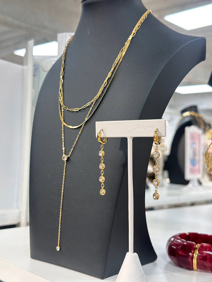 Lilly Layered 3 Strand Long Necklace