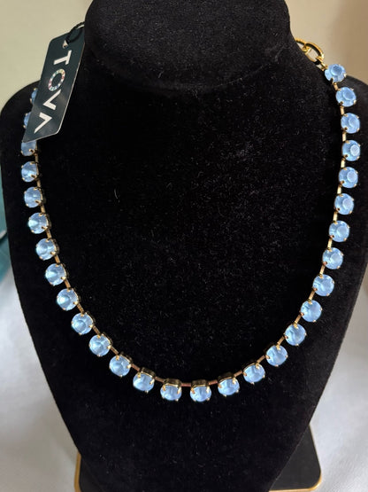 TOVA Oakland Necklace-Light Sapphire Matte