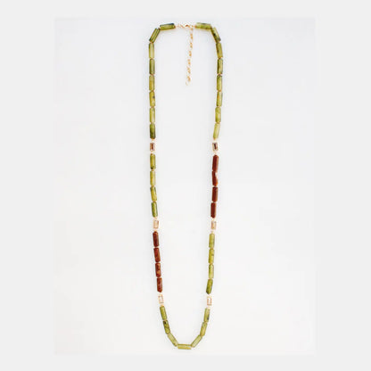 Ollie Olive Green & Brown Necklace