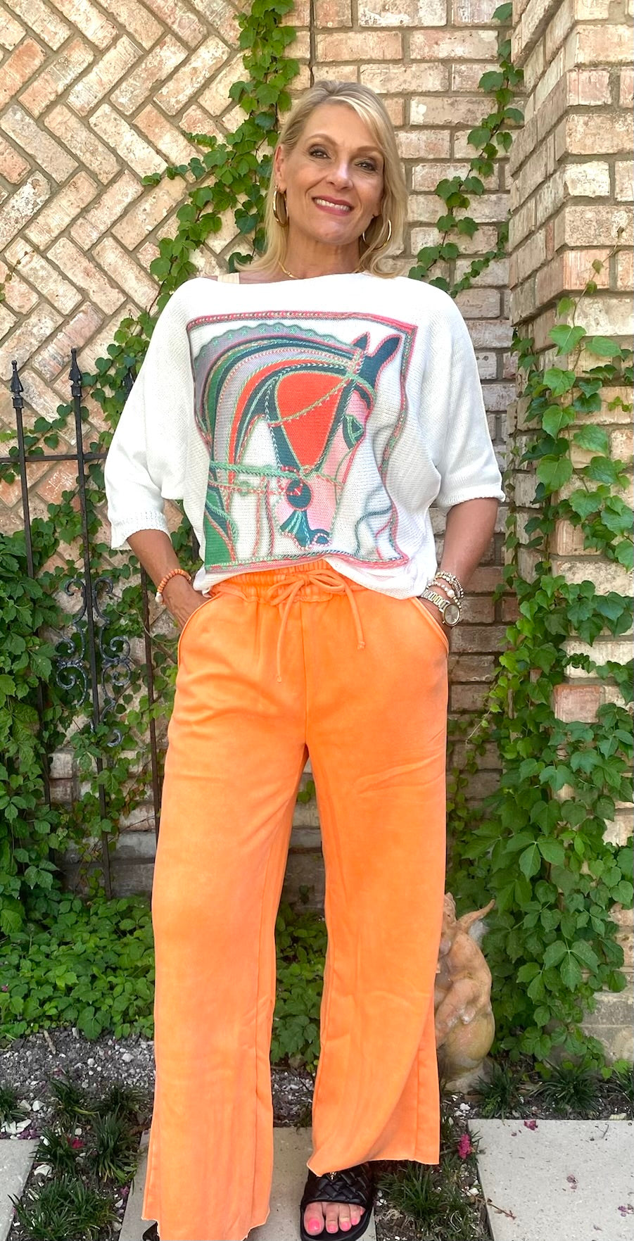Washed Palazzo Cotton Pant