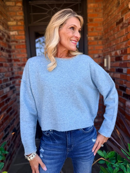 Powder Blue Prep Sweater