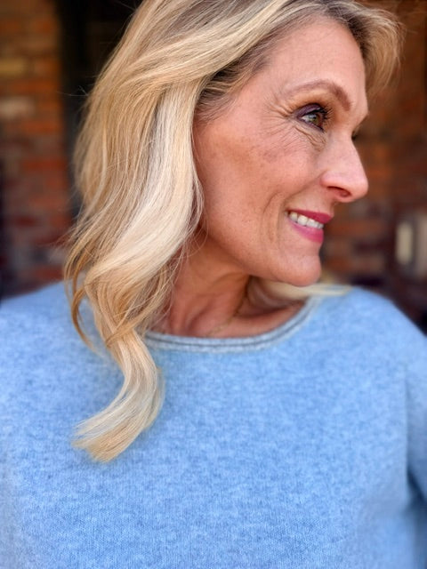 Powder Blue Prep Sweater