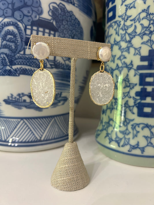 Precious Pearl Resin Earring