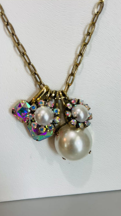 Charmed Necklace- AB Pearl