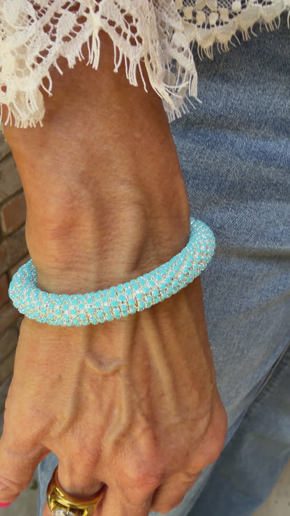 City Style Beaded Bracelet-Silver