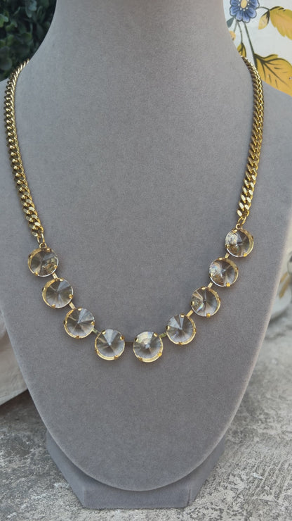 Tova Mini Sofia Necklace-Crystal Clear